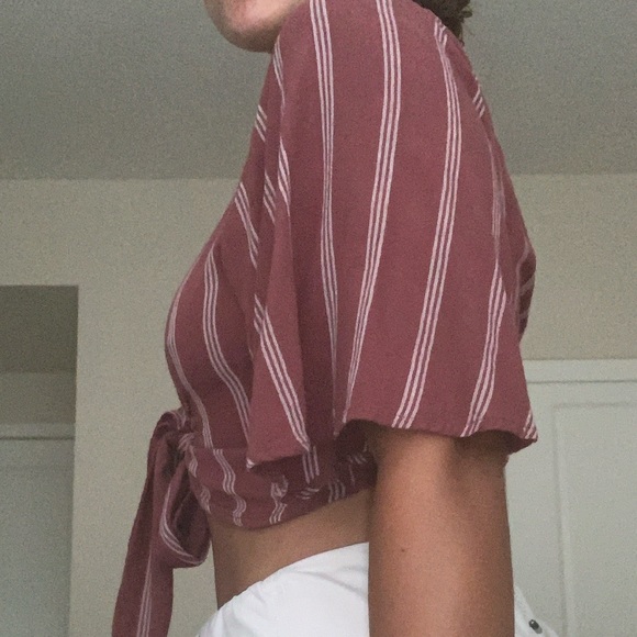 Red & White Tie Top - Picture 3 of 5